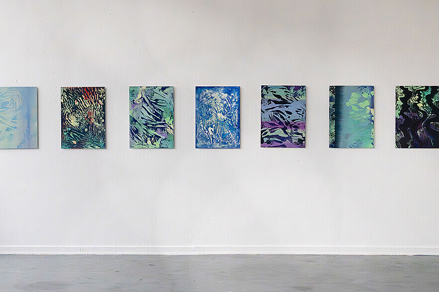 Ausstellungsansicht Tabea Martens Arbeiten der Kommunikationsdesignerin Tabea Mertens